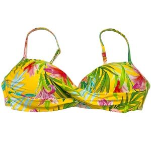 La Blanca Calypso Crossover Tropical Bikini Top Size 16